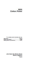 John Deere 9935 Cotton Picker Service Repair Manual (tm1613)