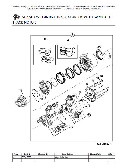 Jcb Js115 T4 Tracked Excavator Parts Catalogue Manual Serial Number Freesampleservicemanual