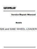 Caterpillar Cat 926E WHEEL LOADER (Prefix 94Z) Service Repair Manual (94Z02209 and up)