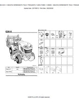 Kubota G26-II-HD Garden Tractor Parts Catalogue Manual (Publishing ID: BKIDK5026)