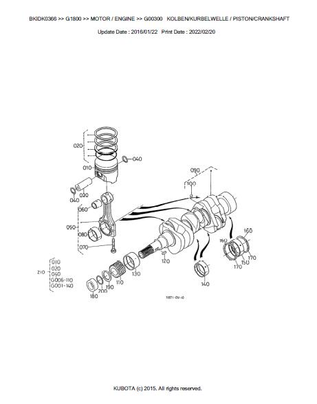 Kubota G1800 Garden Tractor Parts Catalogue Manual (Publishing ID: BKI ...