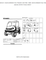 Kubota RTV400CI-A / RTV400CI-H Utility Vehicle Parts Catalogue Manual (Publishing ID: BKIDK5046)