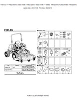 Kubota F251-EU Front Mower Parts Catalogue Manual (Publishing ID: BKIDA5201)