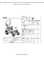 Kubota BX231 Tractor Parts Catalogue Manual (Publishing ID: BKIDK5185)