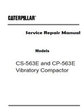 Caterpillar Cat CS-563E Vibratory Compactor (Prefix CNG) Service Repair Manual (CNG00001 and up)