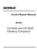 Caterpillar Cat CS-563E Vibratory Compactor (Prefix ASA) Service Repair Manual (ASA00001 and up)