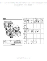 Kubota G23-HD Garden Tractor Parts Catalogue Manual (Publishing ID: BKIDK0658)