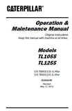 Caterpillar Cat TL1255 Telehandler Operation and Maintenance manual