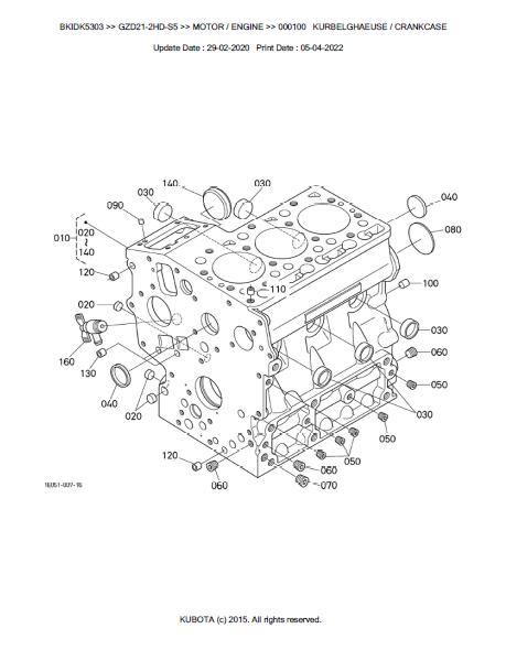 Kubota GZD21-2HD-S5 Zero Turn Mower Parts Catalogue Manual (Publishing ...