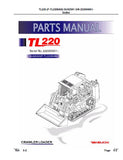 Takeuchi TL220 Crawler Loader Parts Catalogue Manual (SN: 222000001 and up)