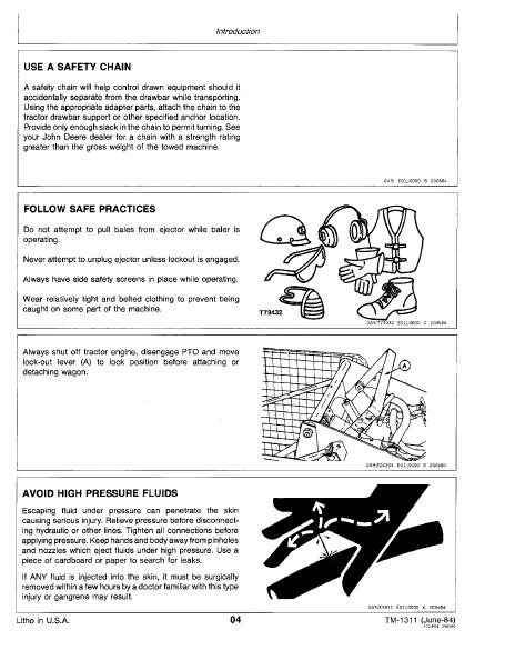 John Deere 40 Baler Ejector Service Repair Manual (tm1311 ...