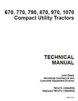 John Deere 870 Compact Utility Tractor Service Repair Manual