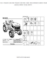 Kubota B1121D Tractor Parts Catalogue Manual (Publishing ID: BKIDA5126)