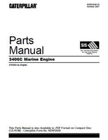 Caterpillar Cat 3406C Marine Engine Parts Catalogue Manual