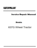 Caterpillar Cat 637G WHEEL SCRAPER (Prefix AYN) Service Repair Manual (AYN00001 and up)