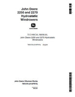 John Deere 2270 Hydrostatic Windrowers Service Repair Manual (tm1078)