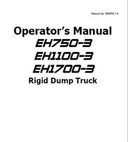 Hitachi EH1700-3 Rigid Dump Truck operator’s manual SN:8R6HITACHI EH1700-3 RIGID DUMP TRUCK-0001001 and up