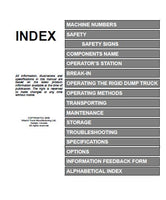 Hitachi EH1700-3 Rigid Dump Truck operator’s manual SN:8R6HITACHI EH1700-3 RIGID DUMP TRUCK-0001001 and up