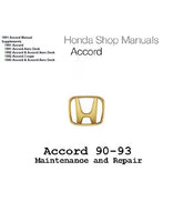 1990 Honda Accord Service Repair Manual