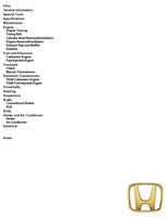 1990 Honda Accord Service Repair Manual