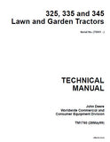 JOHN DEERE 345 LAWN GARDEN TRACTOR Service Repair Manual