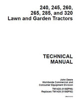 JOHN DEERE 320 LAWN AND GARDEN TRACTOR Service Repair Manual