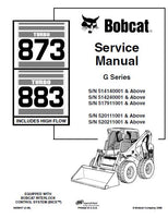 BOBCAT 883 SKID STEER LOADER Service Repair Manual S/N 517911001 & Above