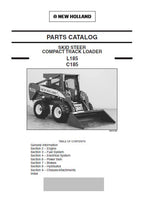 New Holland C185 Skid Steer (Compact Track Loader) Parts Catalogue Manual