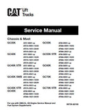 Caterpillar Cat GC40K Forklift Lift Trucks Service Repair Manual SN:AT87-00001 and up