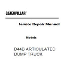 Caterpillar Cat D44B ARTICULATED DUMP TRUCK (Prefix 8SD) Service Repair Manual (8SD00001 and up)