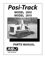 ASV Posi-Track 2800 Track Loader Parts Catalogue Manual