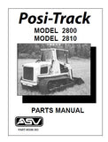 ASV Posi-Track 2810 Track Loader Parts Catalogue Manual