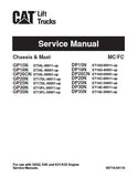 Caterpillar Cat DP25N Forklift Lift Trucks Service Repair Manual SN: ET18C-50001 and up