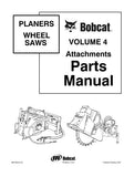 Bobcat Planers Wheel Saws Attachments Parts Catalogue Manual