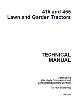 JOHN DEERE 455 LAWN GARDEN TRACTOR Service Repair Manual