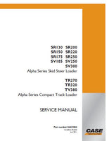 CASE SR150 SKID STEER LOADER Service Repair Manual