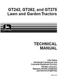 JOHN DEERE GT242 LAWN GARDEN TRACTOR Service Repair Manual