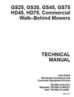 JOHN DEERE GS30 COMMERCIAL WALK-BEHIND MOWER Service Repair Manual