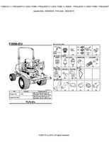 Kubota F3090-EU Front Mower Parts Catalogue Manual (Publishing ID: BKIDA5063)