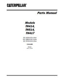 Caterpillar Cat TH414 TH514 TH417 Telehandler Parts Catalogue Manual (SN: TBT00100 and After)