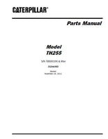 Caterpillar Cat TH255 Telehandler Parts Catalogue Manual (SN: TBS00100 and after)