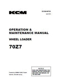 Kawasaki 70Z7 WHEEL LOADER Operator manual (Serial No. 70C6-4001 and up)