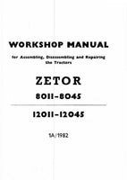 Zetor 12045 Tractor Service Repair Manual