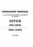 Zetor 12045 Tractor Service Repair Manual