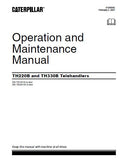 Caterpillar Cat TH220B TH330B Telehandler Operation and Maintenance manual (S/N: TBF00100 and After)