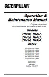 Caterpillar Cat TH407 Telehandler Operation and Maintenance manual