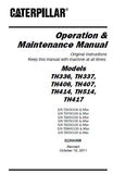 Caterpillar Cat TH414 Telehandler Operation and Maintenance manual