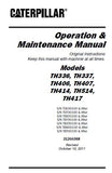 Caterpillar Cat TH417 Telehandler Operation and Maintenance manual