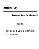 Caterpillar Cat 303C CR Mini Hydraulic Excavator (Prefix BXT) Service Repair Manual (BXT00001 and up)