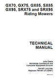 JOHN DEERE SX85 RIDING MOWERS Service Repair Manual